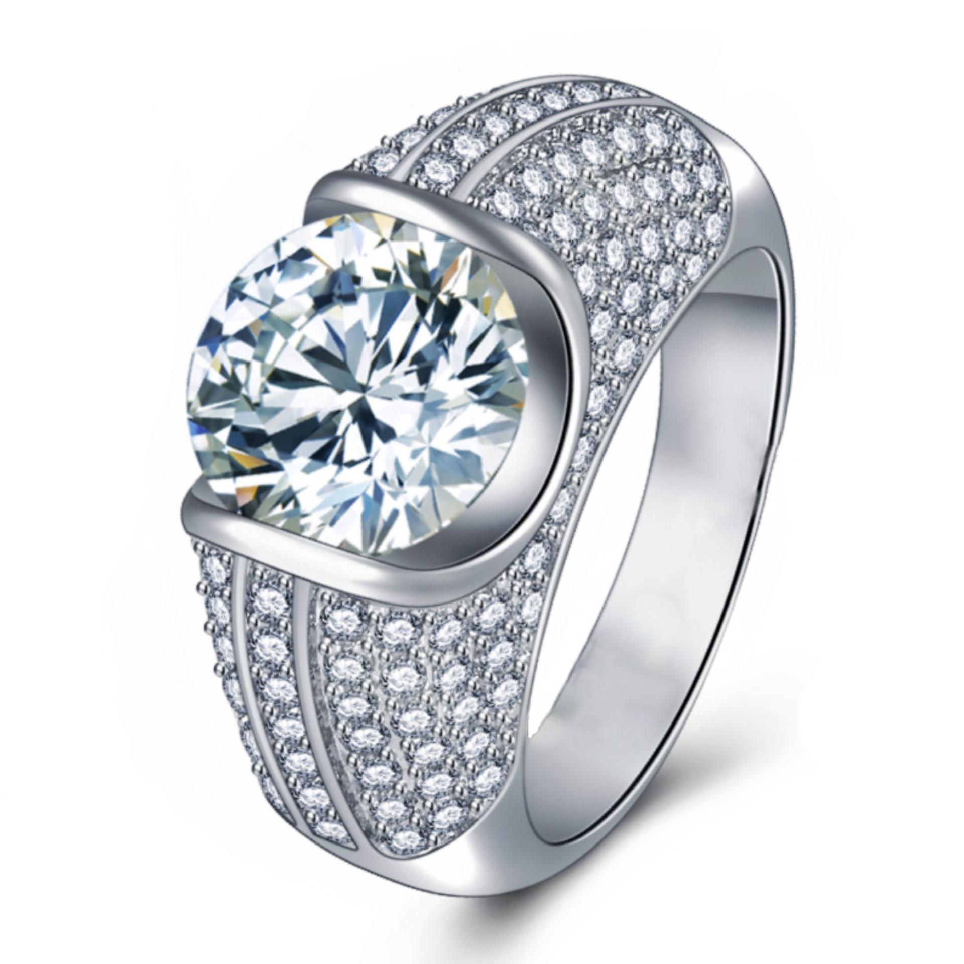 

Роскошное высококачественное кольцо с полной сверлильной группой, инкрустированное 5-каратным восьмисердечным восемью стрелами, кольцо с вермикулитом и бриллиантом 9