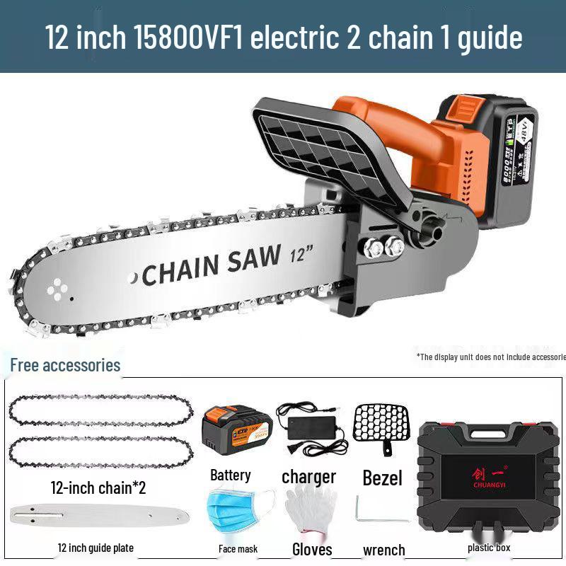 Chuangyi 6" & 12" Cordless Electric Chainsaw for Tree Logging and Woodworking