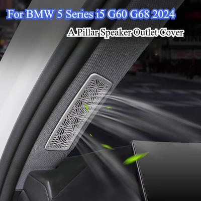 Do BMW Serii 5 i5 G60 G68 2024 Pokrywa Panelu Otworu Audio Głośnika Słupka A Samochodu Naklejka Dekoracja Metalowa Akcesoria Wnętrza