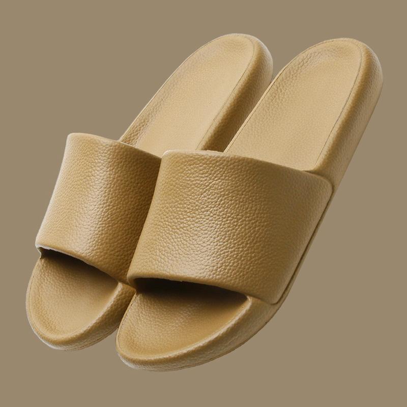 Novas pantufas simples de mola e verão para casa antiderrapantes para pisar em merda pantufas de usar em exterior de fundo plano de uma tira pantufas de banheiro casal