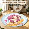 Round Rug Custom NameKpop Demon Hunters Pattern Non Slip Carpet Home Floor Decor