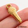 6pcs Tools Pendant Sword Gun Axe Real Gold Plated Stainless Steel Charms For Jewelry Making Necklace Keychain Handmade Material
