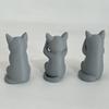 3D Printed Cat Figurine Kittens Hear Speak See No Evil Statue Miniature Cat Ornament Cat Lover Gift for Desk Shelf Cabinet Decoration