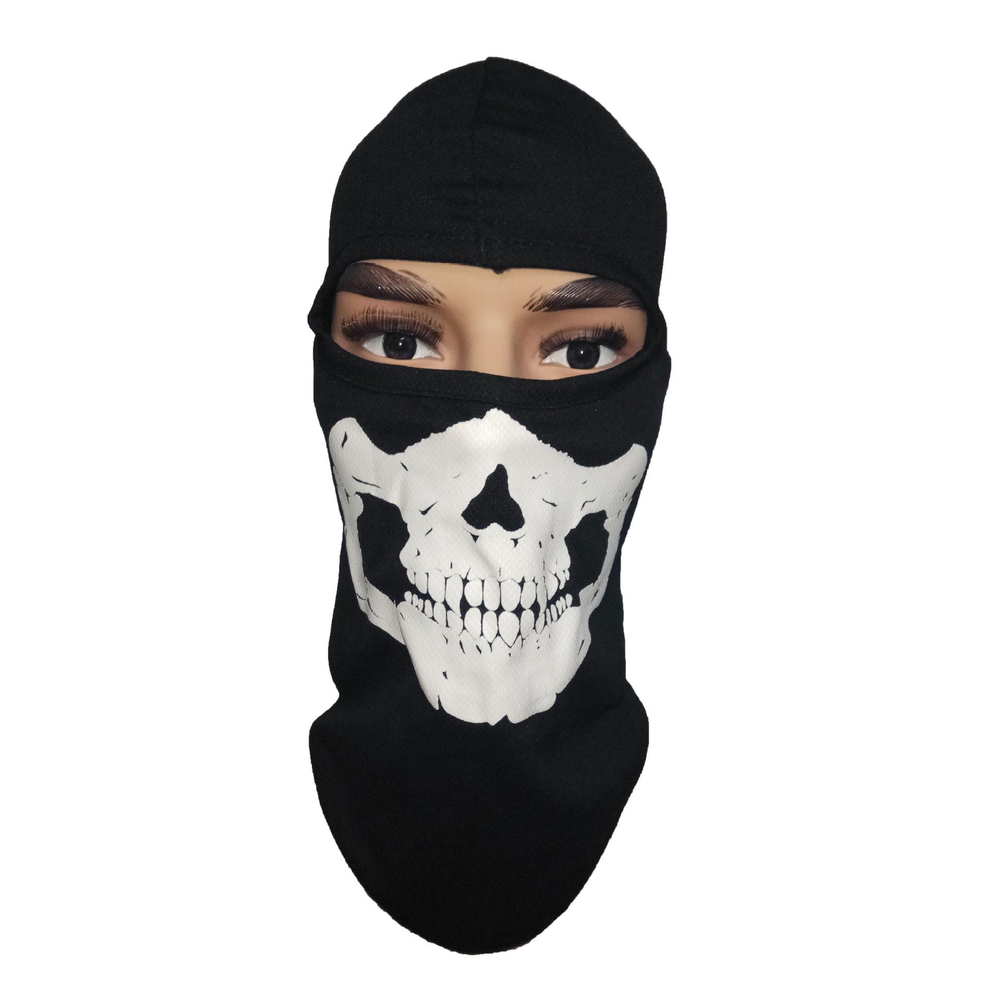 

Тактическая маска Череп Призрака Call of Duty: Ветрозащитный, Теплый и Быстросохнущий Велосипедный Головной Убор One Size чёрный