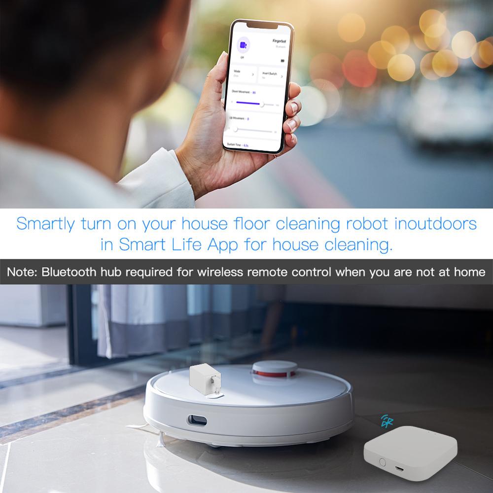 Aubess Tuya Smart Bluetooth Fingerbot Switch Button Pusher Smart Home Robot Smart Life Remote Control, Alexa Google Assistant