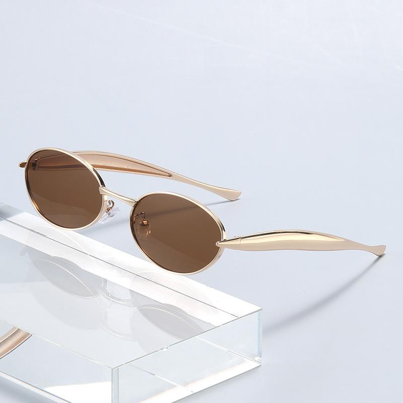 Advanced Oval Sunglasses Better Quality Small Frame Metal Glasses Fashion Sunglasses That Block Uv Rays More Suitable For Women