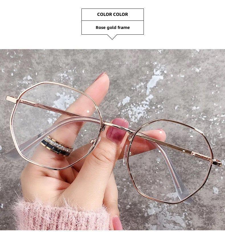 Octagonal Anti-Blue Light Glasses - Unisex Polygon Frames for Students