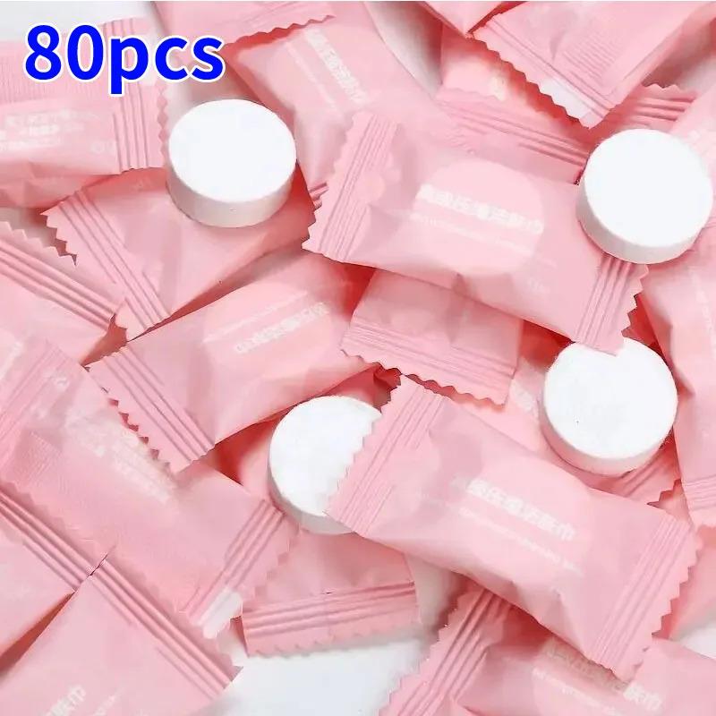 20/50/100pcs Compressed Towels Travel In Compressed Bag Suitable For Sensitive Skin Cotton Cleansing Towel Disposable Face Pack