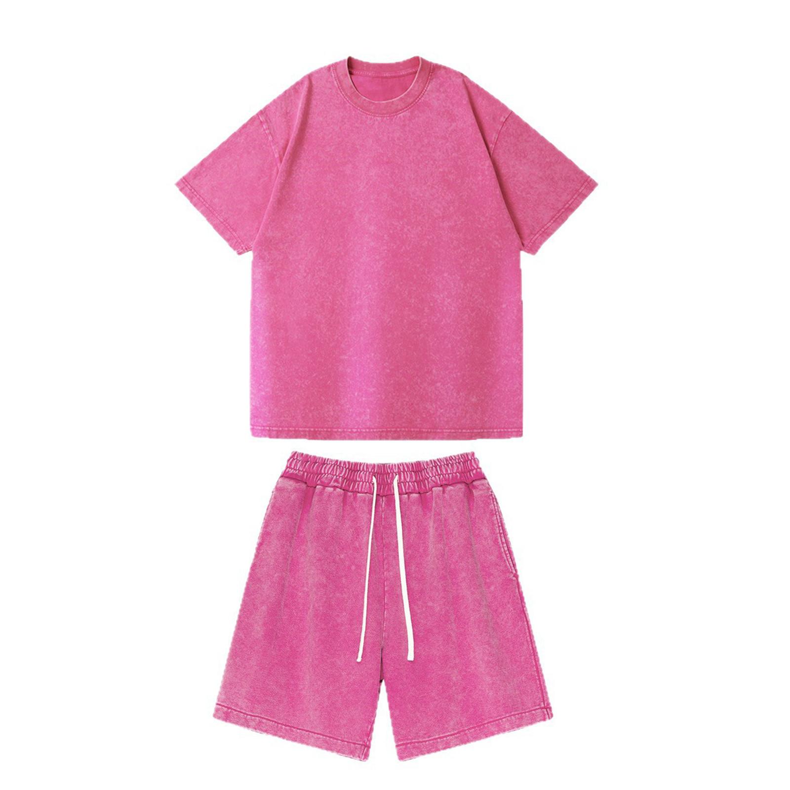 

Мужской модный костюм с шортами с эффектом потертости и варки, мужской свободный повседневный костюм XXL