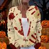 Womens Halloween Knit Cardigan Button Up Sweater Long Sleeve Open Front Lightweight Casual Outerwear for Fall and Winter
