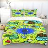 2/3Pcs Cartoon Girls Bedding Set Cute Duvet Cover Childlike Vivid Colors Innocence Bedroom 100% Polyester Adult Gift