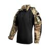 Leichtes Langarm-Taktikhemd für Herren, Atmungsaktiv, Strapazierfähig, Camouflage, Trainings-Top für Outdoor-Aktivitäten