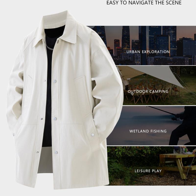 Men Spring Autumn Windbreaker Jacket Men 7XL Plus Size Long Jackets Male Outerwear Hooded Coats