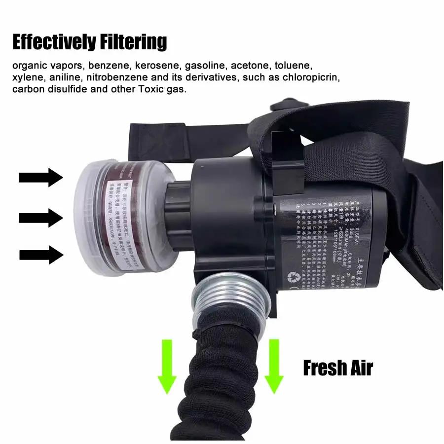 Respirador facial completo criativo, fornecimento de ar elétrico, poeira para carpinteiro, polimento diário, proteção de segurança no trabalho