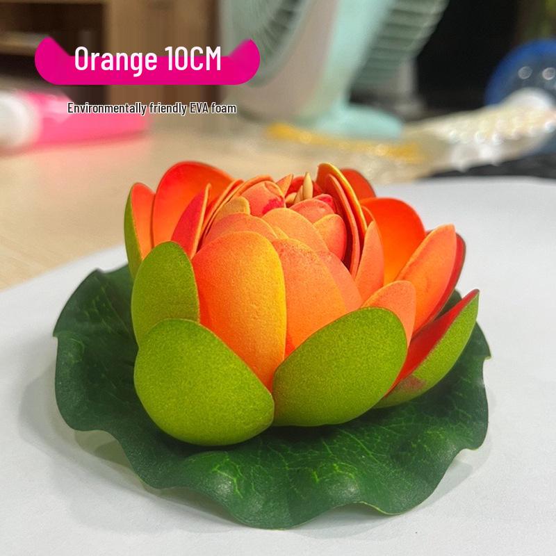 LED Silk Lotus Lamp - Perfect for Lantern Festival, Qixi, Valentine's Day, Water Surface, and DIY Decor.