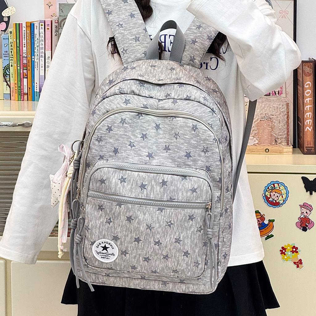 Zaino nuovo stella, zaino a grande capacità semplice per studenti, scuole medie, superiori, accademie, zaino versatile, alla moda per uomo e donna