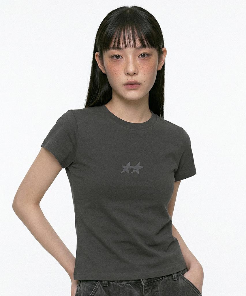 Kichieoli Twin Star T-Shirt (Charcoal)