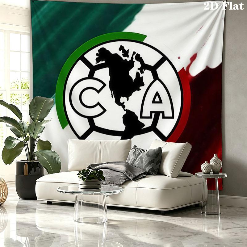 Club America Wall Tapestry Aesthetic Wall Hanging Printed Fabric Blanket Decorative Tapestries for Bedroom Living Room Home Decor