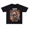 Band KMFDM Metal Rock Printed Tshirt Pure Cotton ShortSleeved  HipHop American Style Shirt Trendy for Both Men and Women