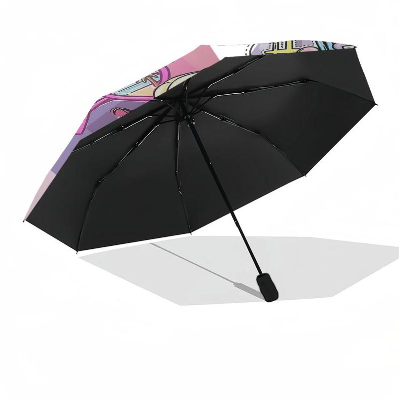 1pc Barbie Fashion Adventure Umbrella with Plastic Handle,Suitable for All Seasons Travel Outdoor Multi-functional UmbrellaDCS115