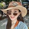 Ethnic Style Handmade Crochet Foldable Big-brimmed Straw Hat Women's Summer Beach Vacation Travel Shading Panama Top Hat