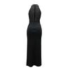 Women's Sexy Sleeveless Slit Dress Diamond Long Dress Evening Gown