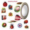500Pcs/Roll Q Ladybugs Kids Rewards Stickers - DIY Scrapbooks Album Decor Sealing Label Decals