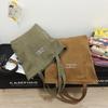 Women's Thickened Canvas Trade Messenger Bag Washed To Work Handbag Large Capacity Trend Urban Literature and Art Student Bag