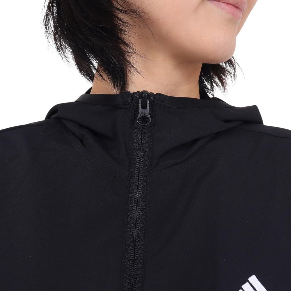 Adidas JSY05 Seasonal Sportswear Loose Fit Color Block Hooded Cross Jacket in Five Size Women's Black/White/Grey (IM8704) J/M