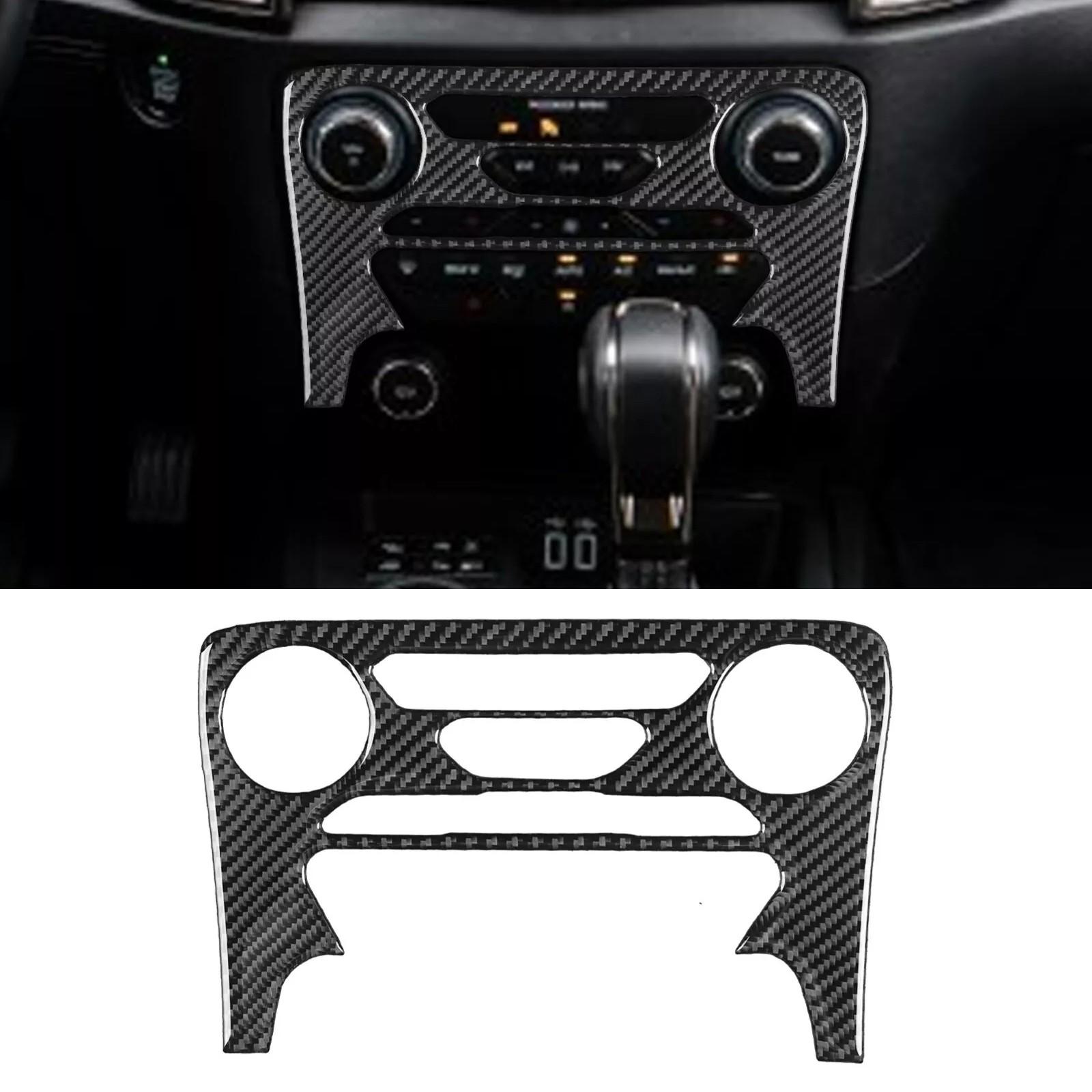 For Ford Ranger Sport - Real Carbon Fiber Console AC Climate Panel Cover