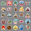 50 Russian Personality Cartoon Outdoor Travel Landscape Decoration Motorcycle Suitcase Notebook Stickers