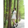 Summer new sweet and spicy beautiful girl preppy style casual temperament women's white dress A-line puffy skirt dress