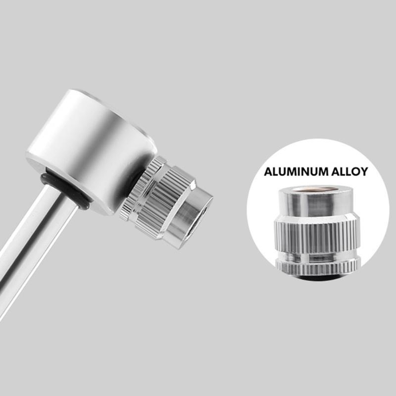 Aluminum-Alloy Mini Bike Tire Pump Portable 120PSI Bicycles Pump Balls Pump with Needle Fits Presta and Schrader Valves