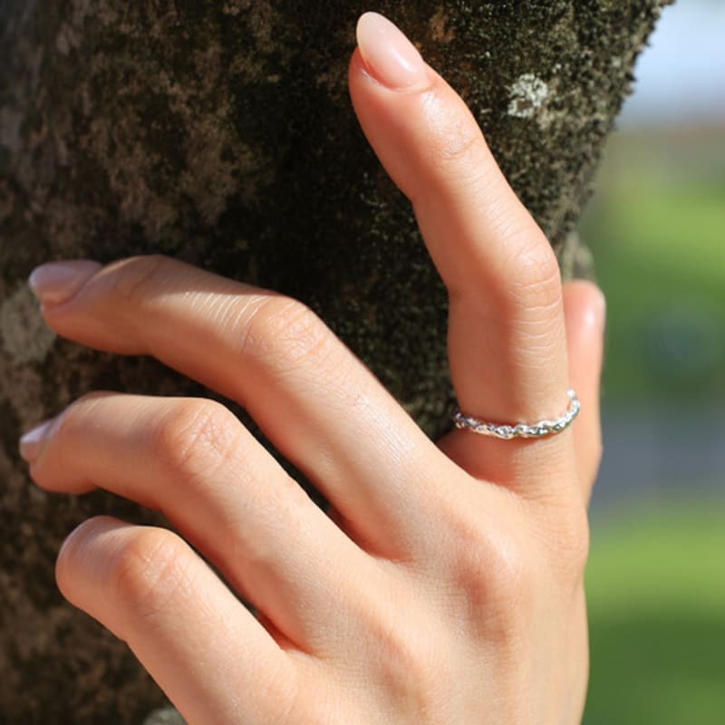 SULTANA Raw Stone Open Ring