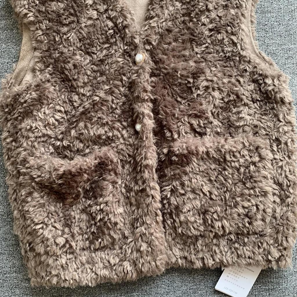 Women's Korean Style Lambswool Fur Vest: Autumn/Winter Fashionable Temperament Loose Warm Coat