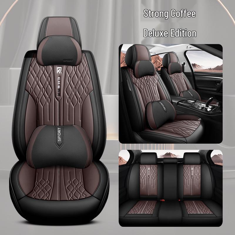 Universal Full Coverage Car Seat Cover - Breathable, Wear-Resistant, Perforated, High-End Cushion for All Seasons