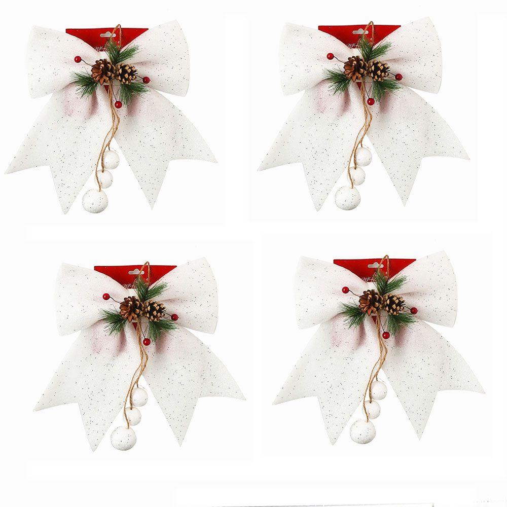 Cones Xmas Decorative Red Wreaths Durable Christmas Decoration Christmas Bow Bow Ties Home Ornament