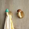 4pcs/set Mushroom Coat and Hat Hook Punch-free Solid Wood Coat Hook Nordic Log Coat Hanger Door Behind The Hook