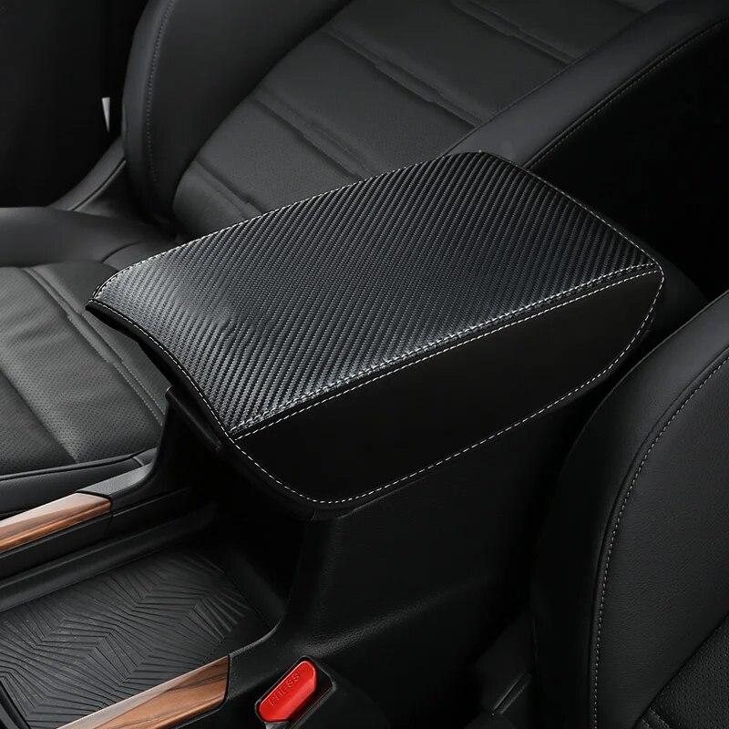 Para Honda CRV CR-V 2017- Cubierta de Cuero para la Tapa de la Consola Central Reposabrazos Interior del Coche Decoración Accesorios
