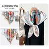 Silk twill 14 mmi large silk scarf women's fashion versatile high-end mulberry silk square scarf light luxury versatile 90 shawl