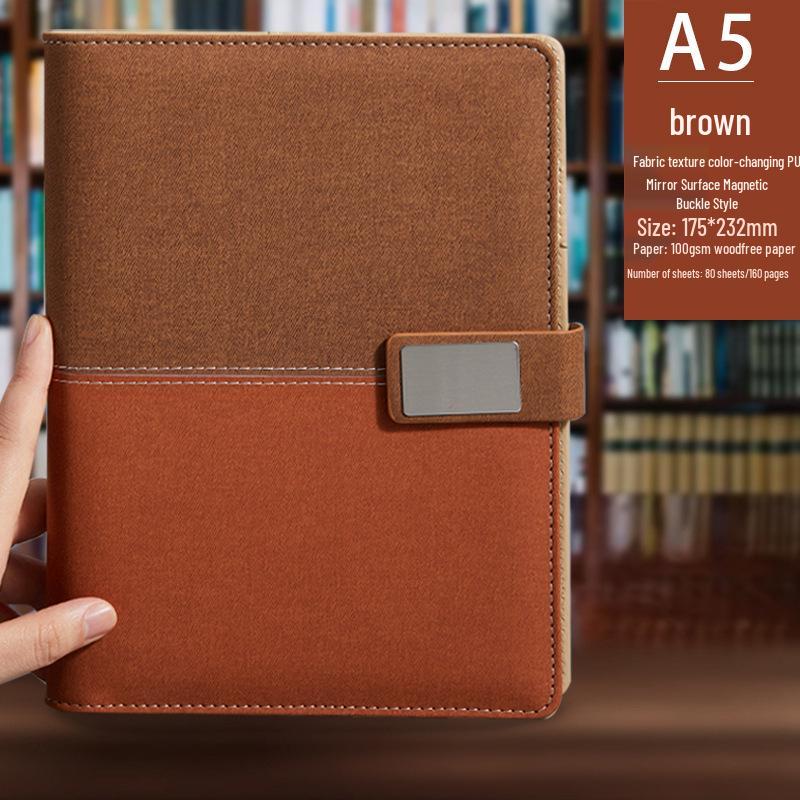 A5 Loose-Leaf Notebook with Custom Logo and Creative Color Blocking for Office Use