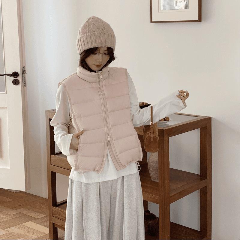 Thin ribs cotton vest women's winter new design sense small vest jacket vest vest