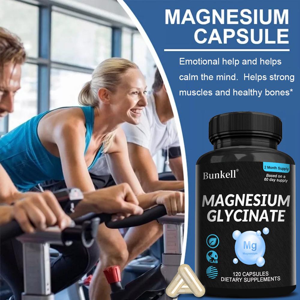 Magnesiumglycinat Kapseln, Magnesiumbisglycinat 1040mg, 120 Kapseln Nahrungsergänzungsmittel