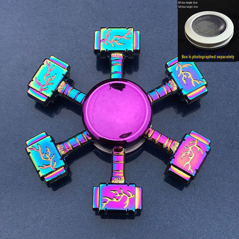 Leuchtendes, buntes Fingergyroskop aus Metall – cooles Dekompressionsspielzeug als Geschenk für Jungen und Schüler