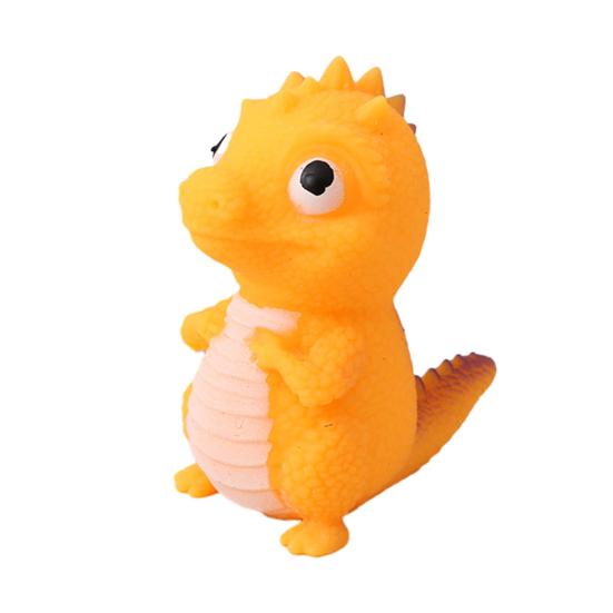 Мини-динозавр сжимаемая игрушка для снятия тревоги Мультяшный динозавр Мячик-антистресс Декомпрессия Эластичная форма динозавра Сенсорная игрушка оранжевый