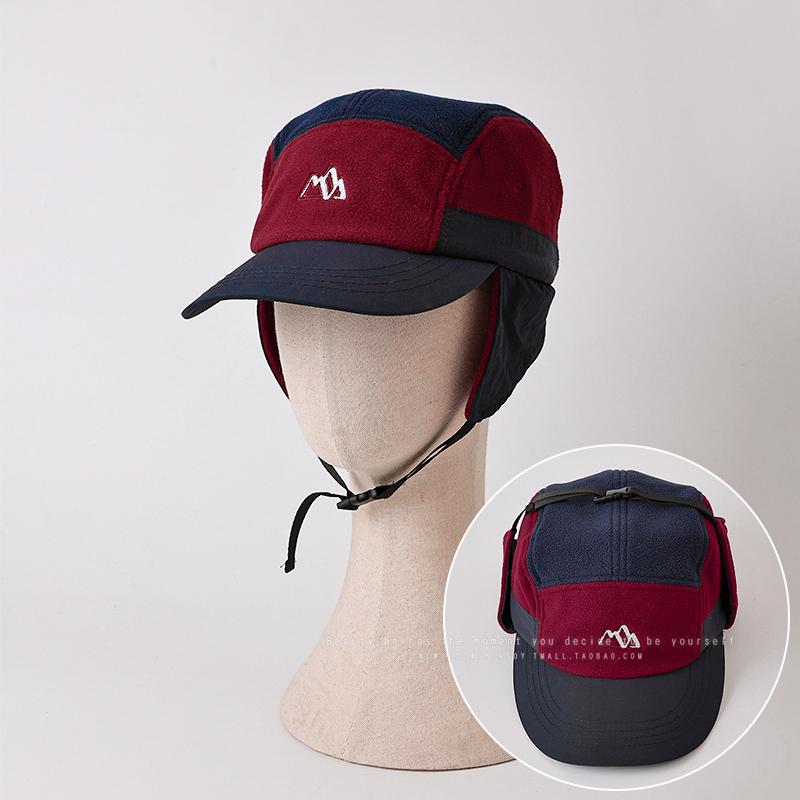 

Ретро осенне-зимняя велосипедная защитная кепка пилота для женского лица, маленькая теплая хлопковая кепка для альпинизма, бейсболка M（56-58cm） красный