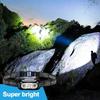 Mini Ultra-bright Sensor Industrial Headlamp USB Rechargeable Head Flashlight for Outdoor Camping Fishing Emergency Lantern
