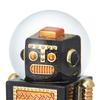Francfranc Robot Snow Globe, Medium, Black, Christmas Object, Gift Packaging Included, 2025 Model
