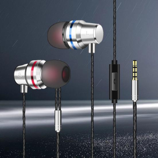 Wired Headphones Heavy Bass In-ear Headphone Noise-Cancelling Smart Wire Control Sports Music High Clarity Wired Gaming Earbuds