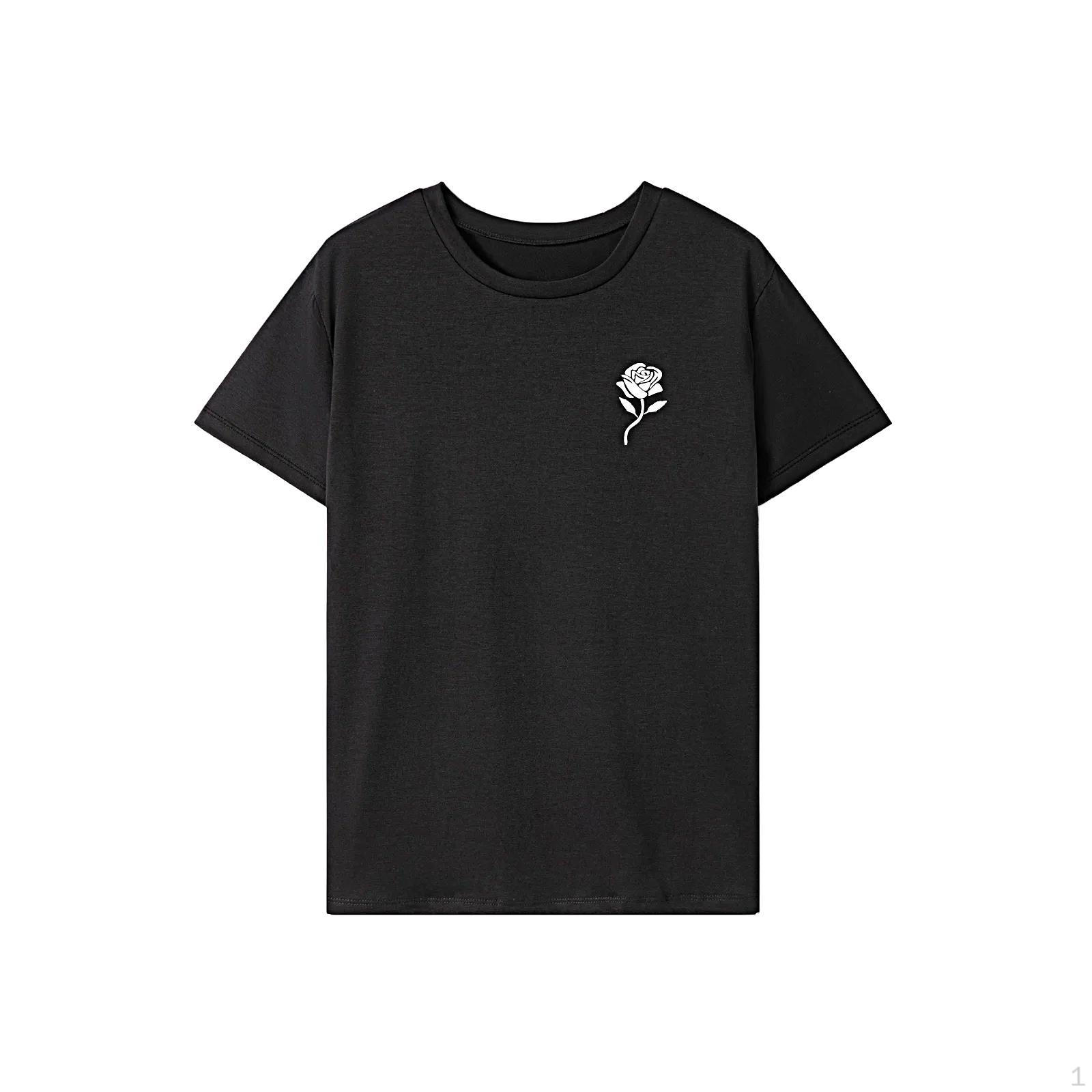 

T Shirt for Women Summer Simple Female Crewneck Commuting Trip Walking